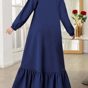 Women's Long Dress with Solid Color