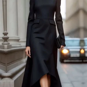 Women's Solid Color Elegant Long A-Line Dress